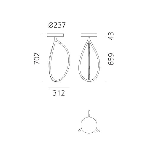 Artemide Arrival Deckenleuchte – Ansicht 1
