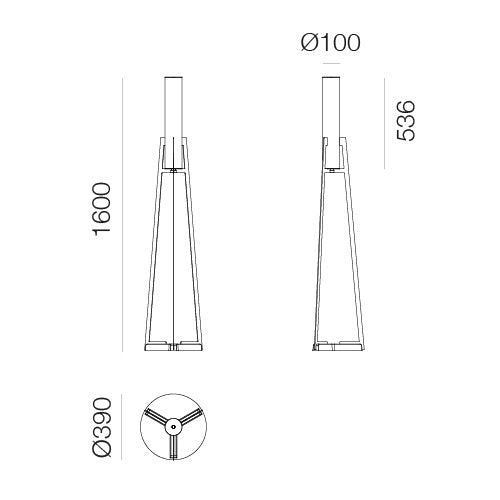 Artemide Criosfera Stehleuchte – Boden, 2700 K, Standard
