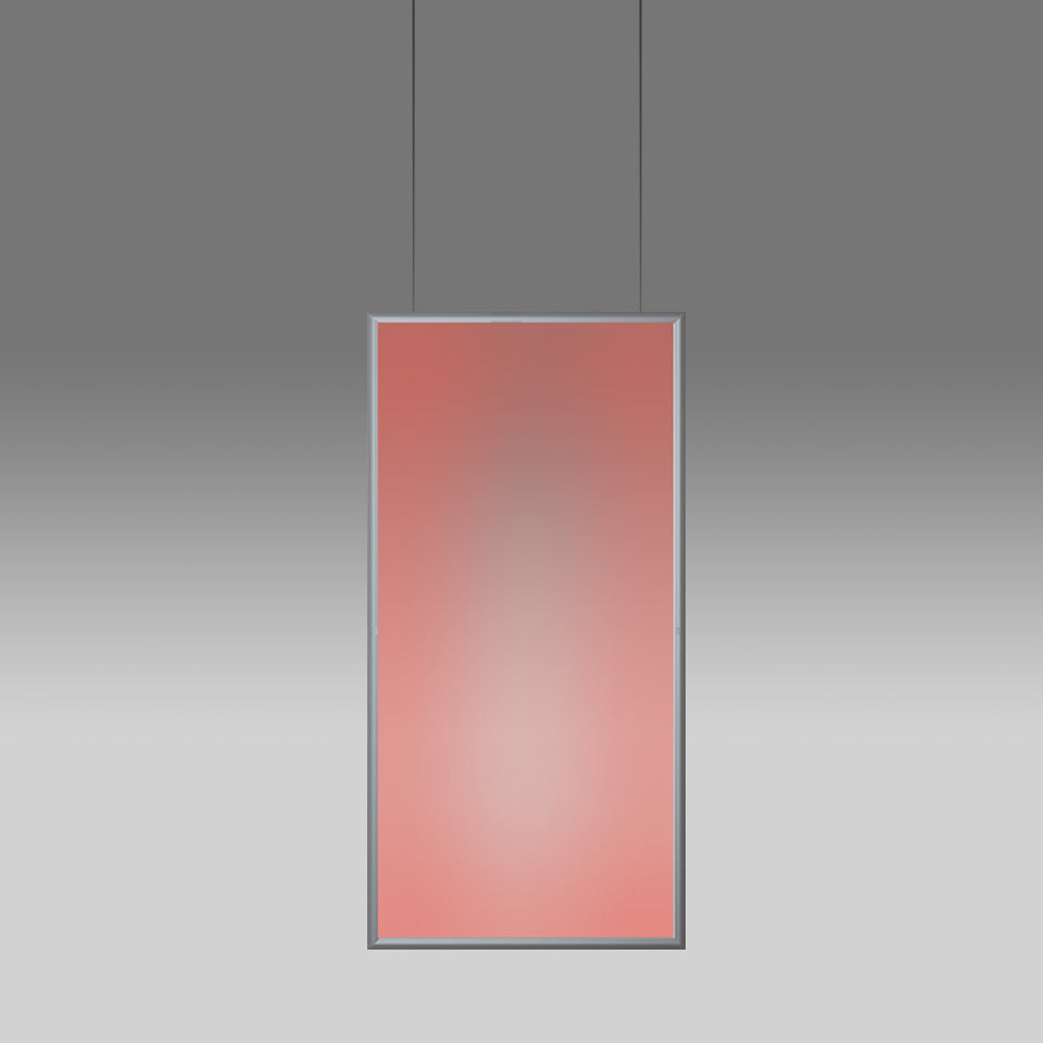 Artemide Discovery Space Pendelleuchte – rechteckig, Aluminium satiniert, RGBW