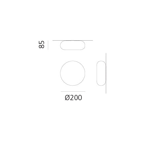 Artemide Itka Wand-/Deckenleuchte – Ansicht 1