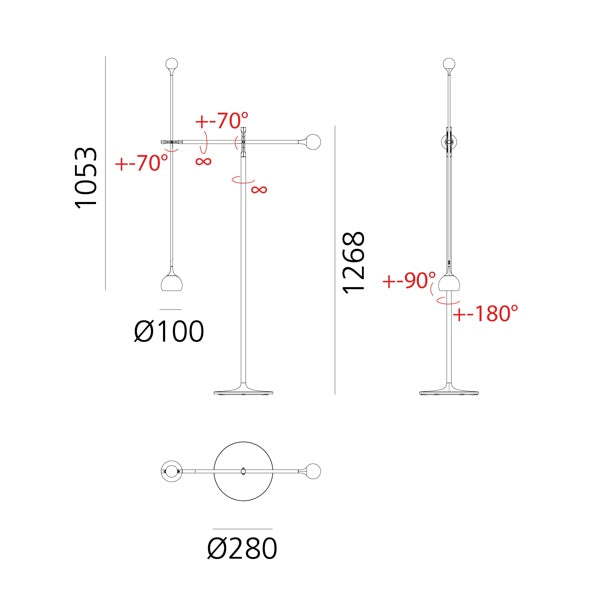 Artemide Ixa Wandleuchte – Ansicht 1