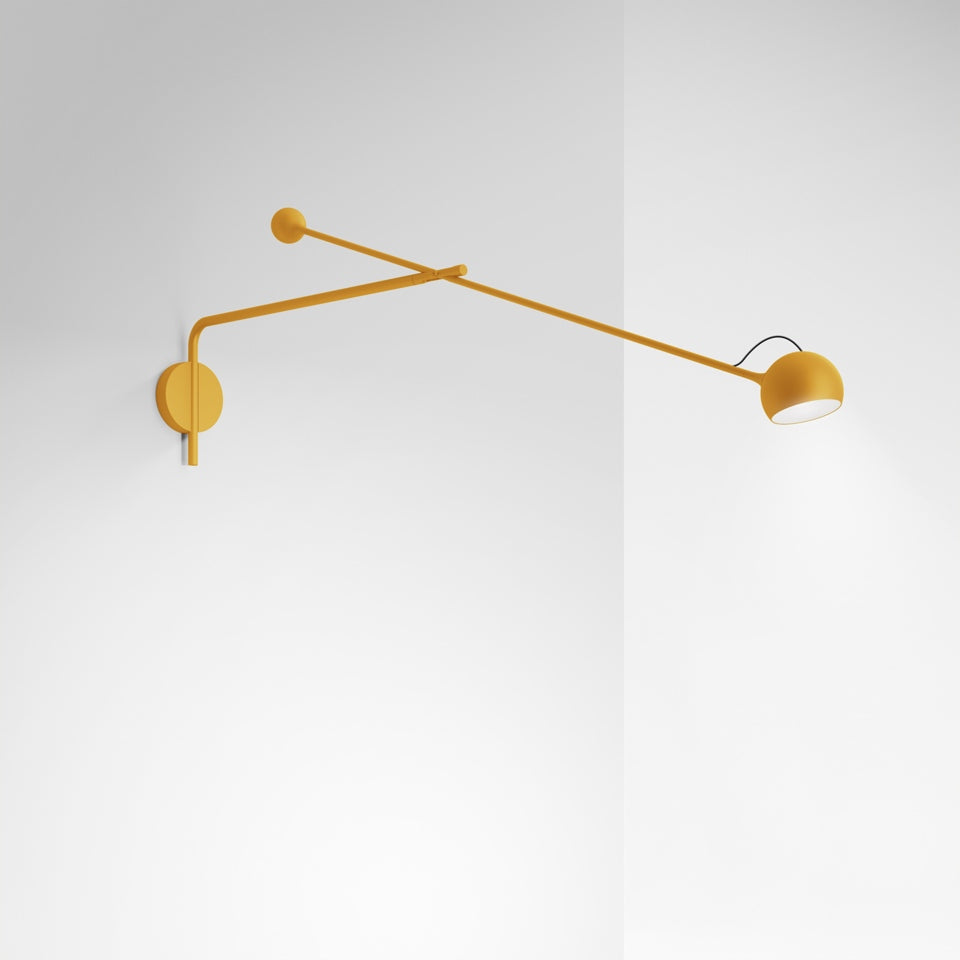 Artemide Ixa Wandleuchte – Arm Wand – für Leuchtmittel, Gelb, Standard