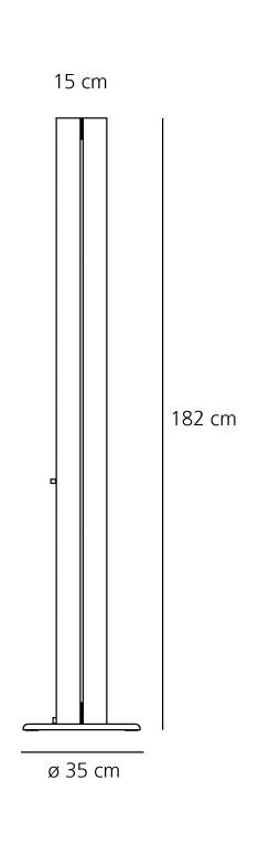 Artemide Megaron Stehleuchte – Aluminium, 2700 K