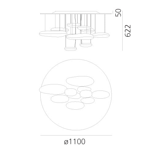 Artemide Mercury Deckenleuchte – Ansicht 1