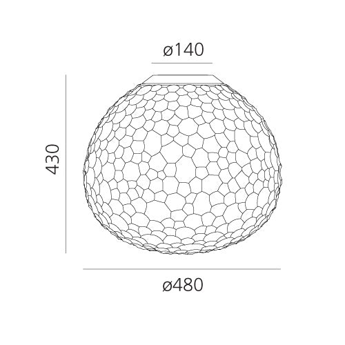 Artemide Meteorite Wand-/Deckenleuchte – Ansicht 3