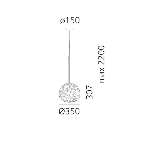 Artemide Meteorite Pendelleuchte – Ansicht 2