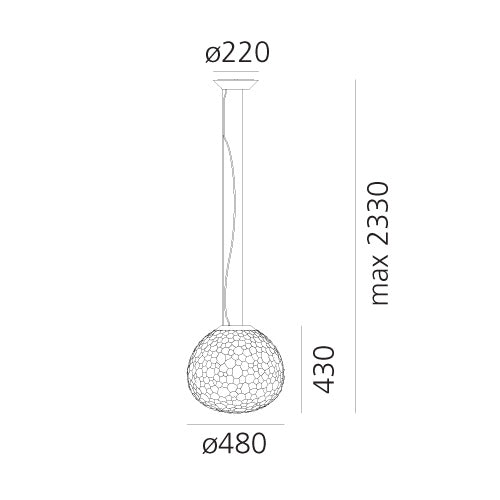 Artemide Meteorite Pendelleuchte – Ansicht 3