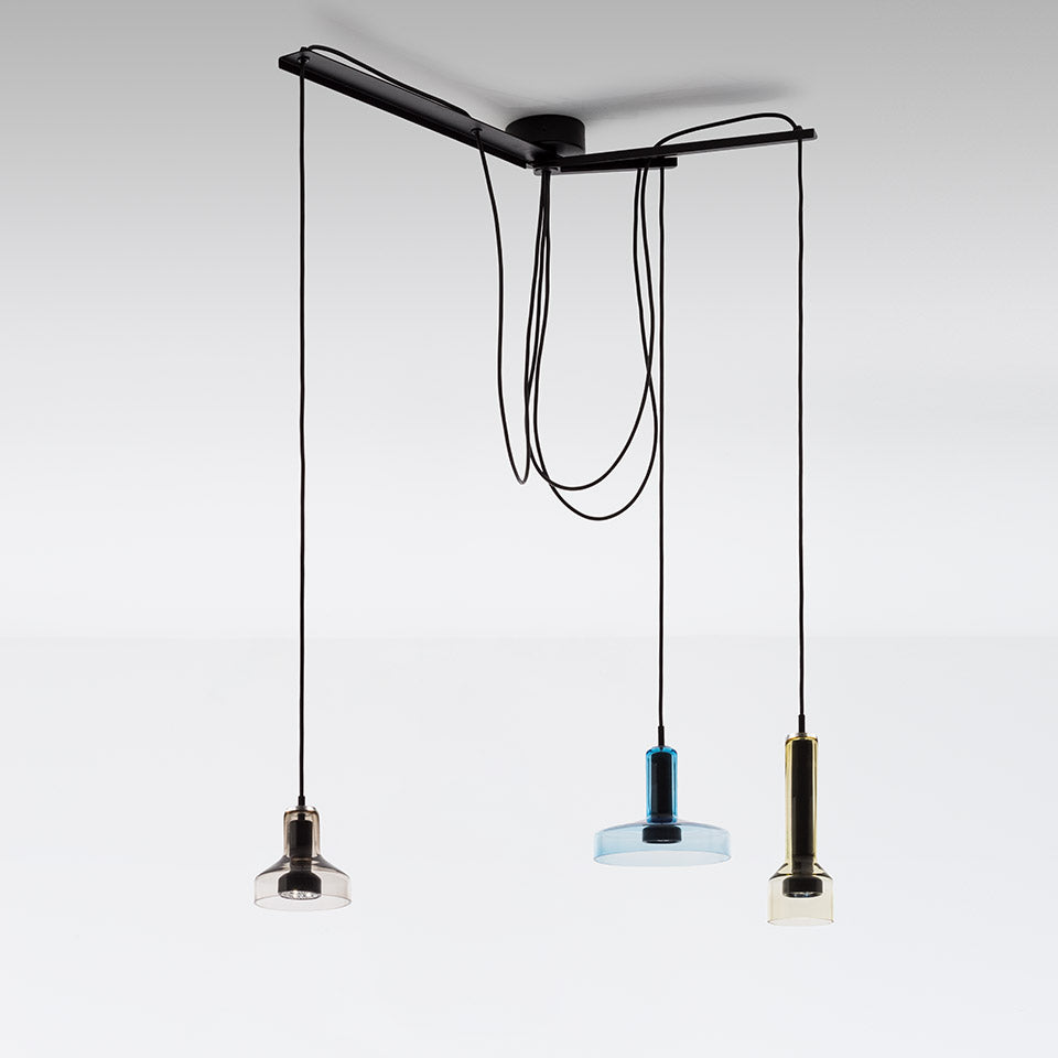 Artemide Stablight Pendelleuchte – 3 colors, Braun, Bernsteingrün, Aquamarin