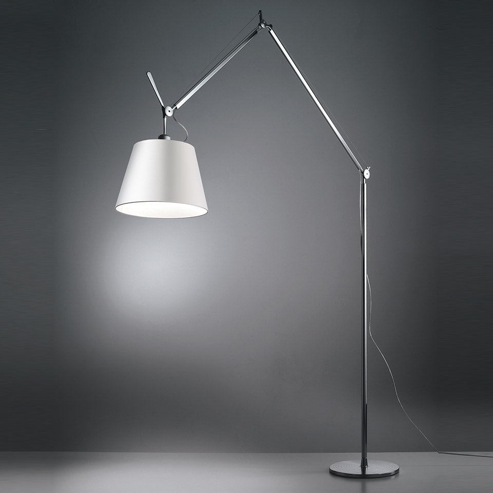 Artemide Tolomeo Mega Stehleuchte – Aluminium, für Leuchtmittel, dimmbar, Pergament Ø36 cm