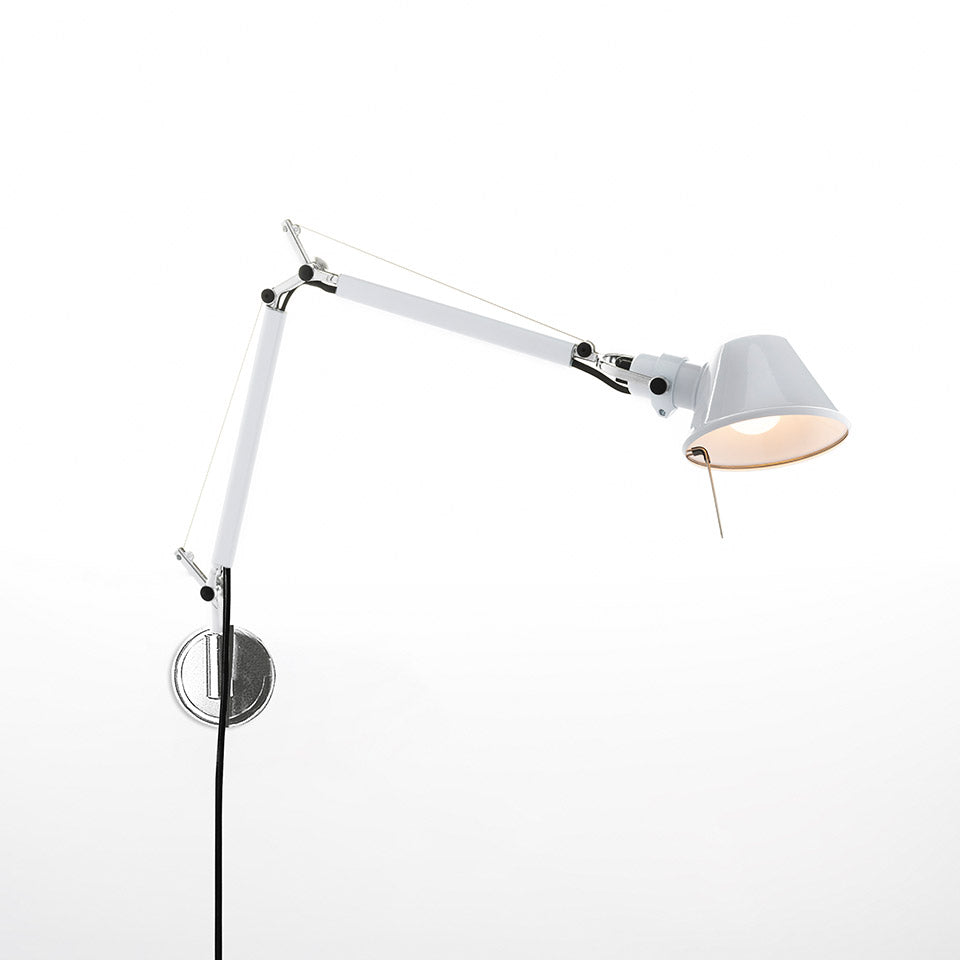 Artemide Tolomeo Micro Wandleuchte – Weiß glänzend, für Leuchtmittel