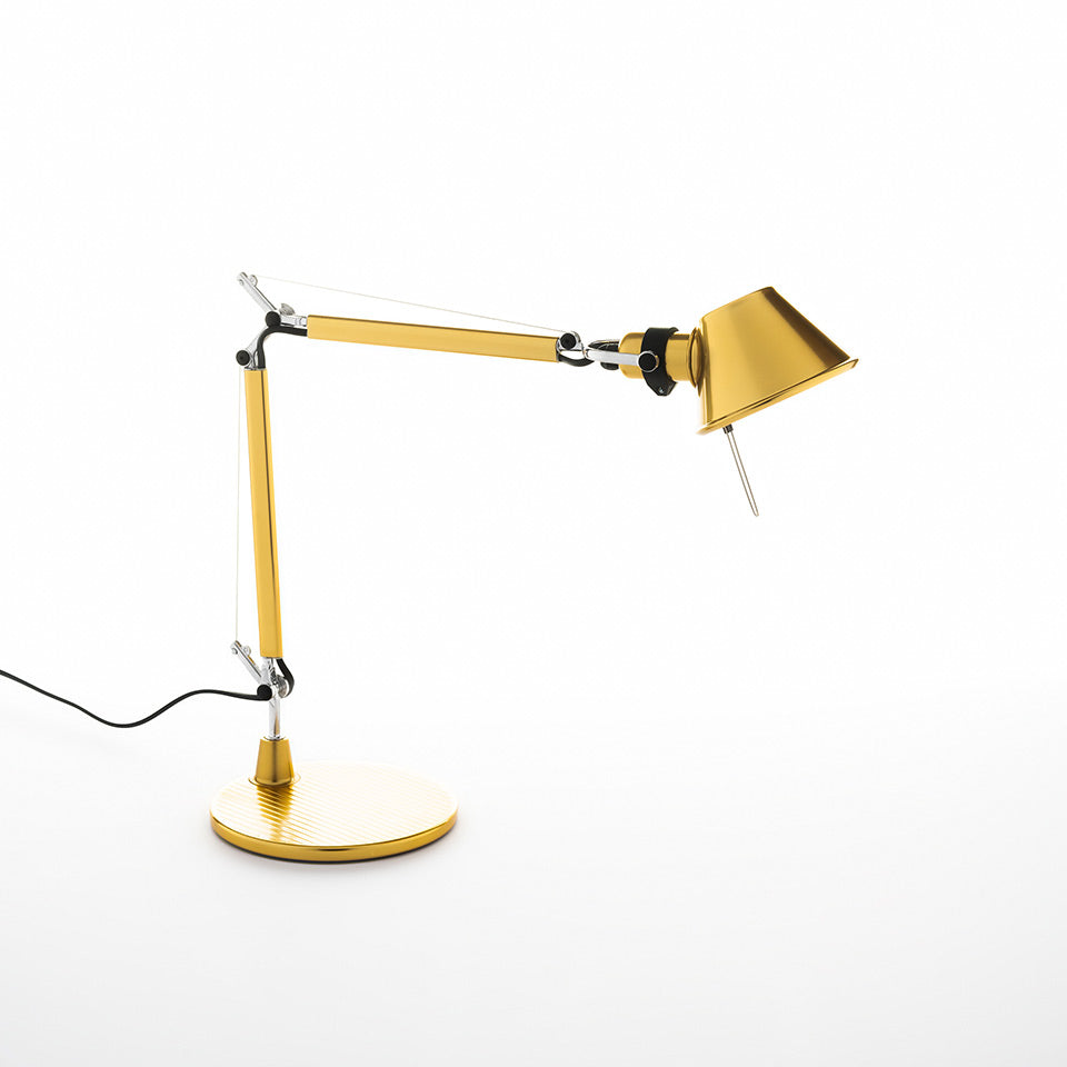 Artemide Tolomeo Micro Tischleuchte – Gold, für Leuchtmittel, Tischfuß