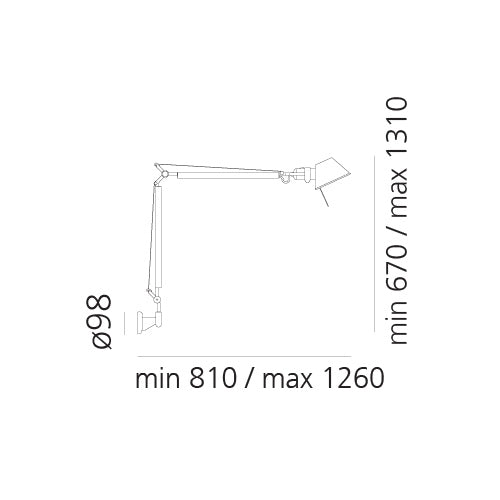 Artemide Tolomeo Wandleuchte – Ansicht 1