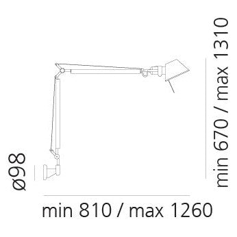 Artemide Tolomeo Wandleuchte – Ansicht 1