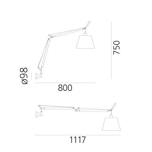 Artemide Tolomeo Basculante Wandleuchte – Ansicht 1