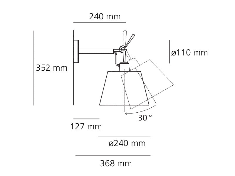 Artemide Tolomeo Diffusore Wandleuchte – Ansicht 2