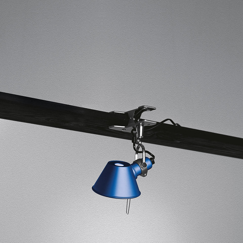 Artemide Tolomeo Pinza Wandleuchte – Micro, Blau, für Leuchtmittel