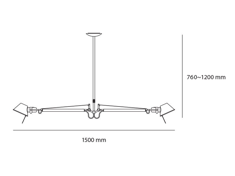 Artemide Tolomeo Due Bracci Pendelleuchte – Ansicht 1