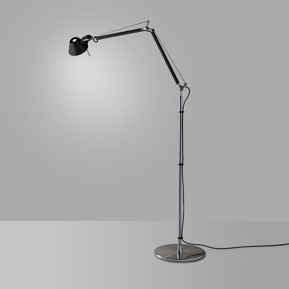 Artemide Tolomeo Stehleuchte – Standard, Schwarz, für Leuchtmittel